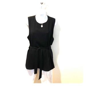 TopShop Sleeveless Tie Waist Blouse